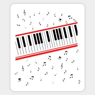 Michael 80s Beat It Piano // Keyboard Design Sticker